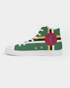 Dominica Flag Men's Hightop Canvas Shoe - Conscious Apparel Store