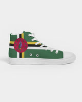 Dominica Flag Men's Hightop Canvas Shoe - Conscious Apparel Store
