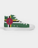 Dominica Flag Men's Hightop Canvas Shoe - Conscious Apparel Store