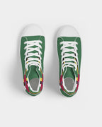 Dominica Flag Men's Hightop Canvas Shoe - Conscious Apparel Store