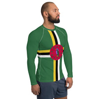 Dominica Flag Men's Rash Guard - Conscious Apparel Store