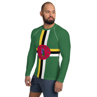 Dominica Flag Men's Rash Guard - Conscious Apparel Store