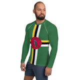 Dominica Flag Men's Rash Guard - Conscious Apparel Store