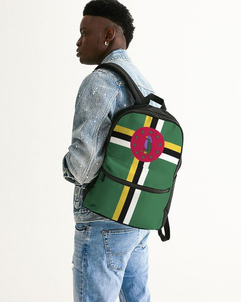 Dominica Flag Small Canvas Backpack - Conscious Apparel Store