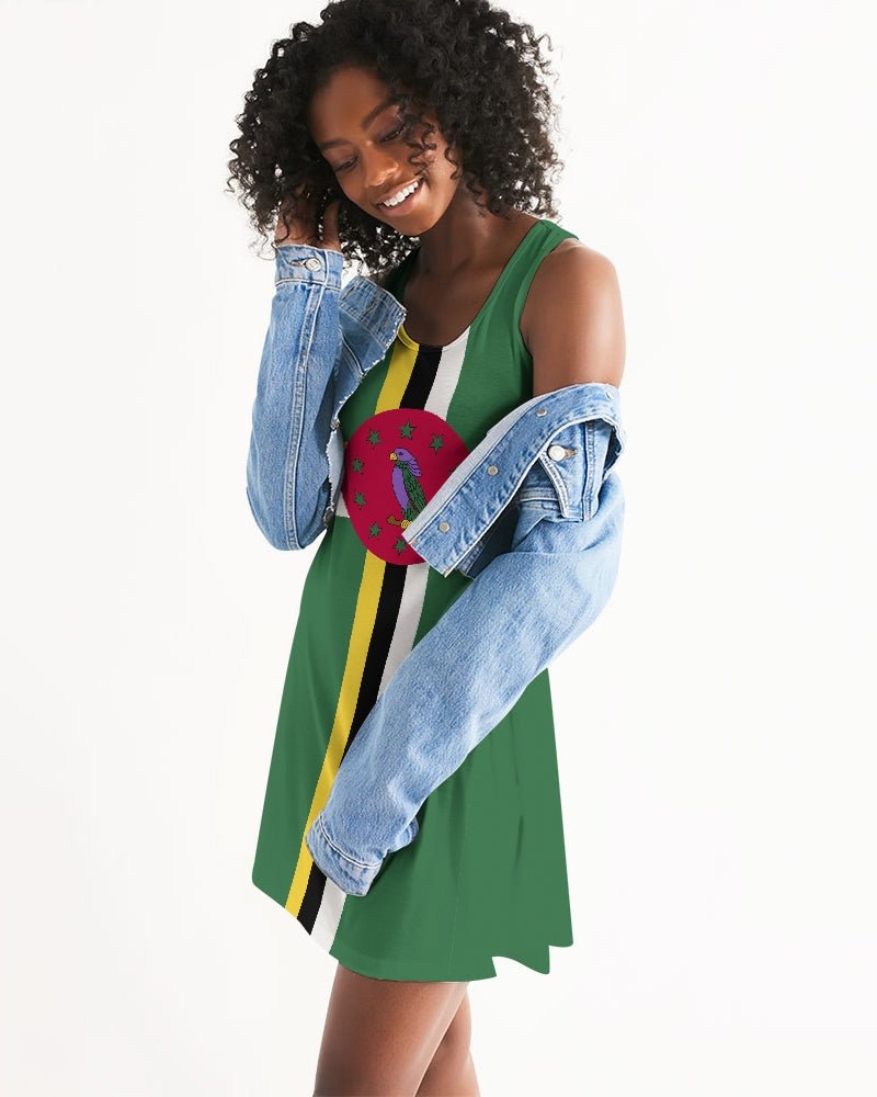 Dominica Flag Women's Racerback Dress - Conscious Apparel Store