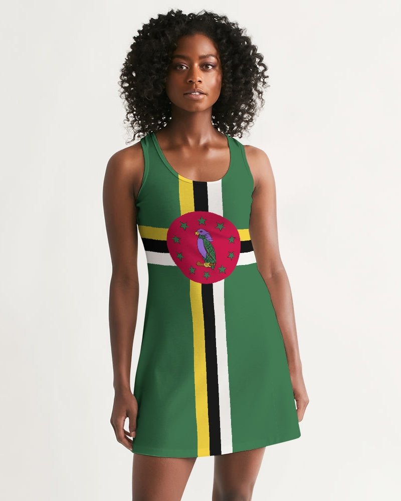 Dominica Flag Women's Racerback Dress - Conscious Apparel Store