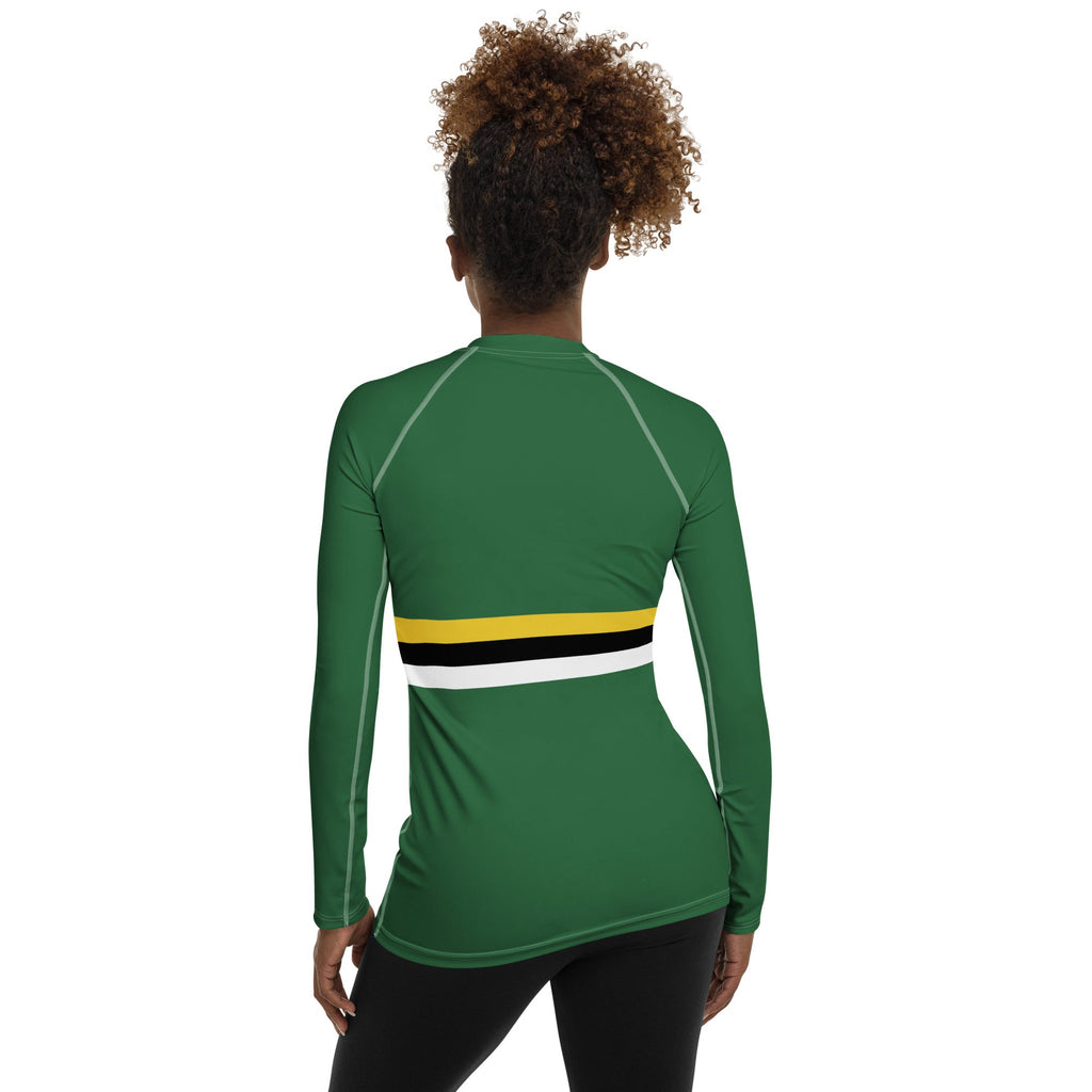 Dominica Flag Women's Rash Guard - Conscious Apparel Store