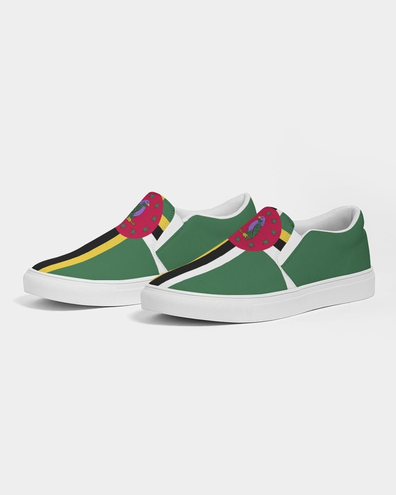 Dominica Flag Women's Slip-On Canvas Shoe - Conscious Apparel Store