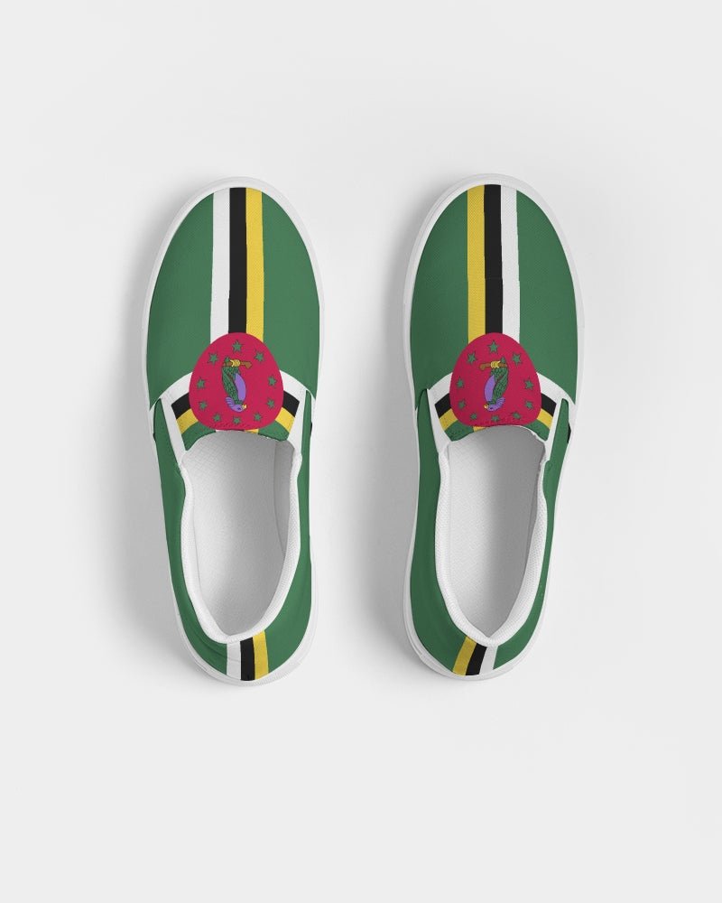 Dominica Flag Women's Slip-On Canvas Shoe - Conscious Apparel Store