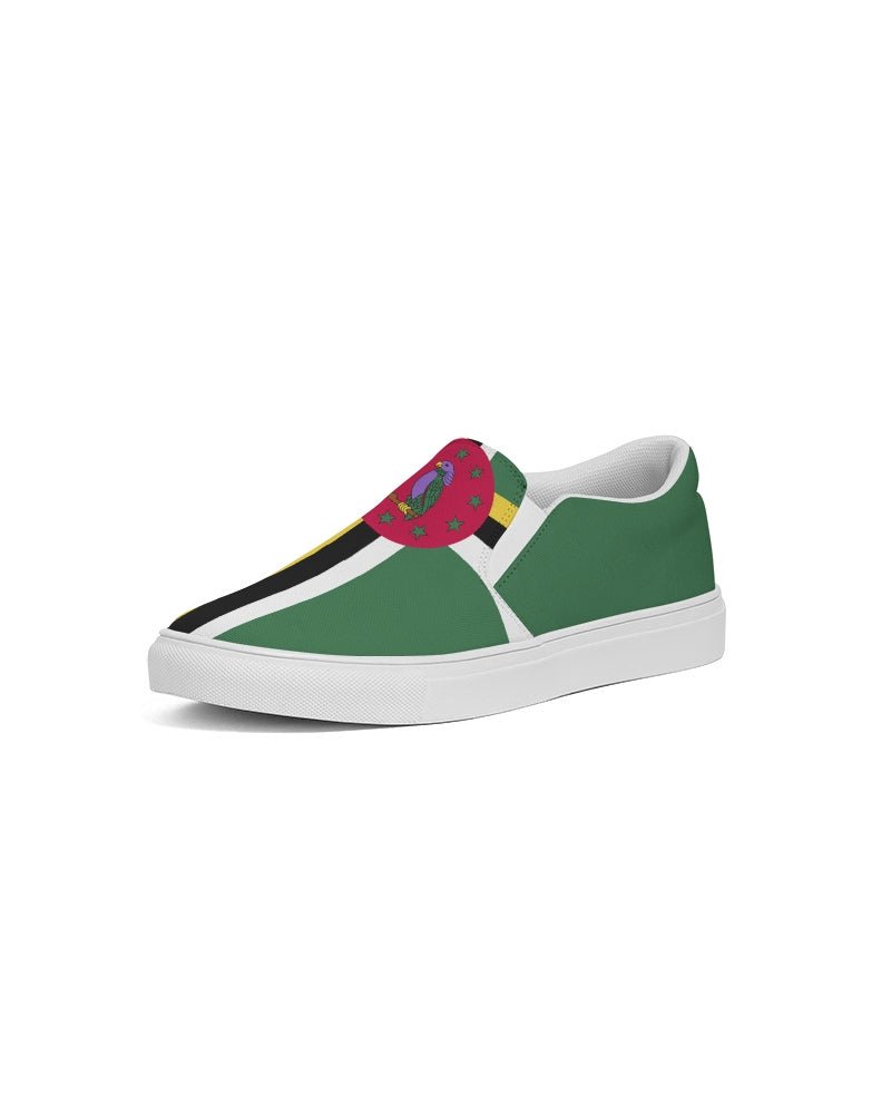 Dominica Flag Women's Slip-On Canvas Shoe - Conscious Apparel Store