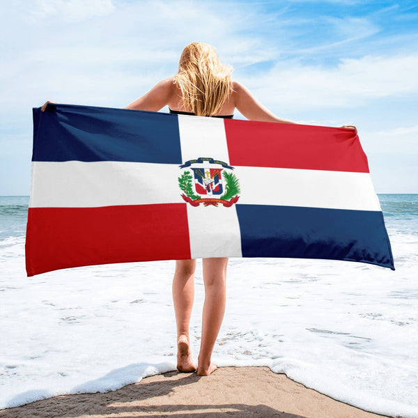 Dominican Republic Flag Beach Towel - Conscious Apparel Store