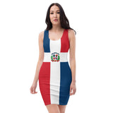 Dominican Republic Flag Bodycon Dress - Conscious Apparel Store