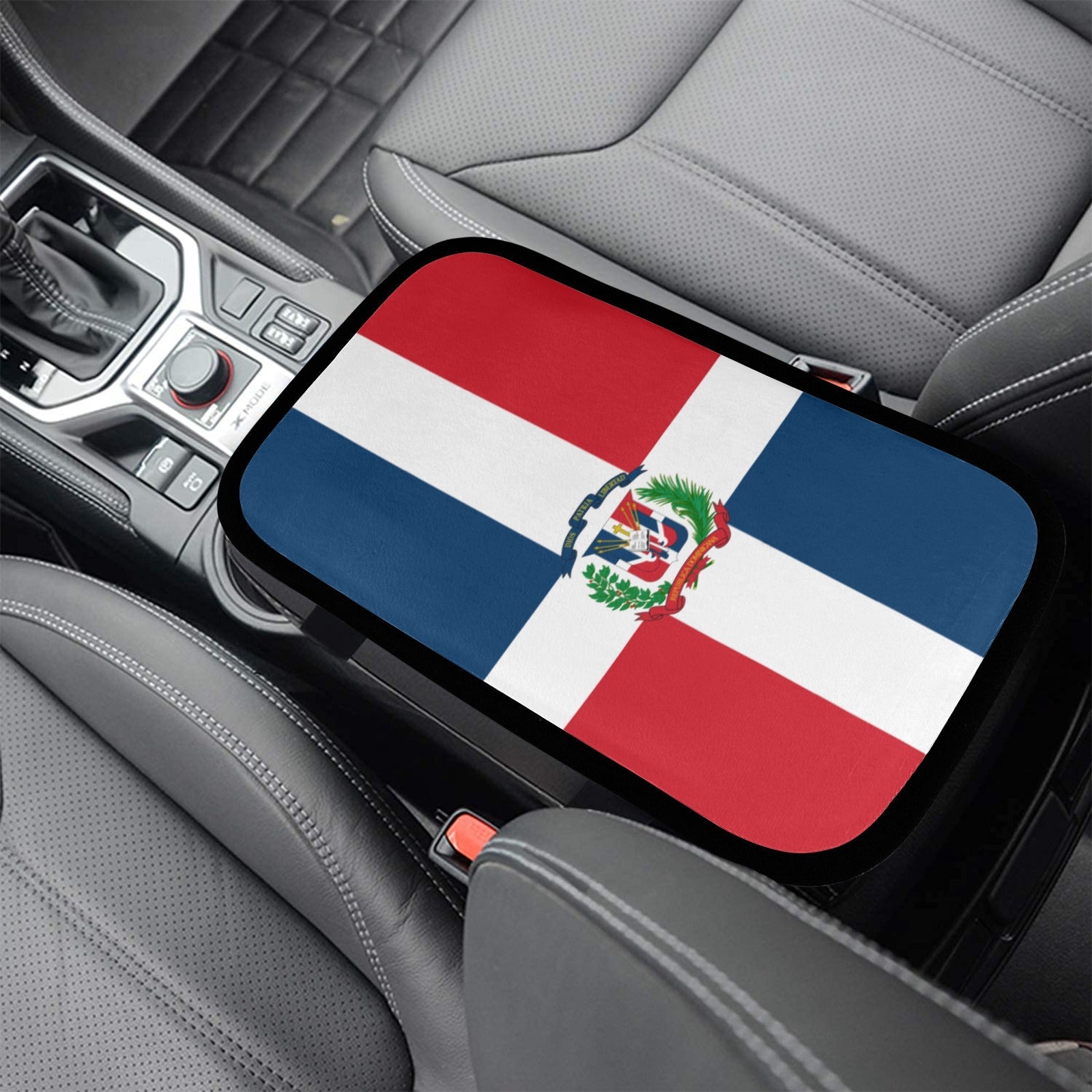 Dominican Republic Flag Car Armrest Cover - Conscious Apparel Store