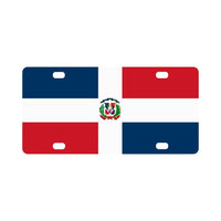 Dominican Republic Flag Classic License Plate - Conscious Apparel Store