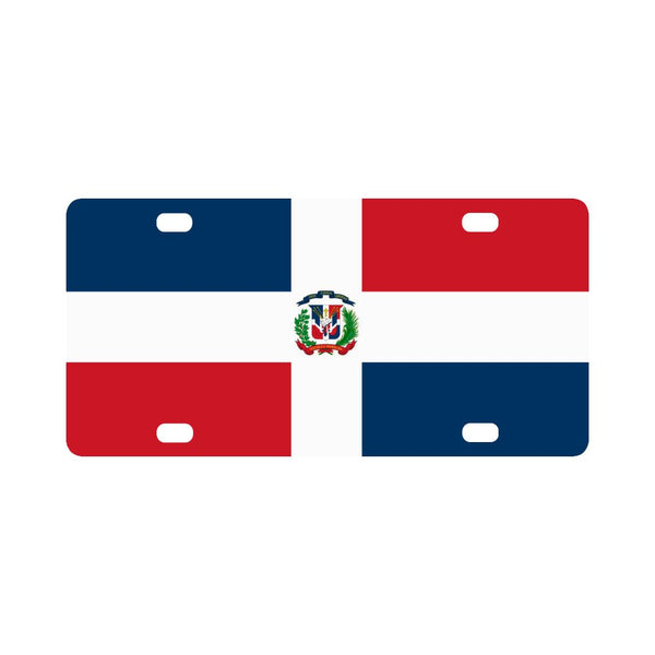 Dominican Republic Flag Classic License Plate - Conscious Apparel Store