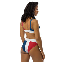 Dominican Republic Flag high-waisted bikini - Conscious Apparel Store