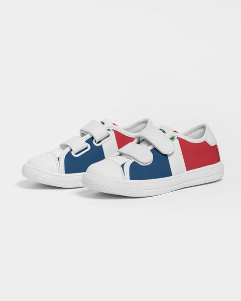 Dominican Republic Flag Kids Velcro Sneaker - Conscious Apparel Store