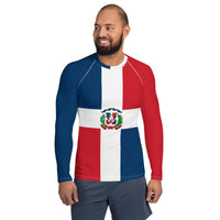 Dominican Republic Flag Men's Rash Guard - Conscious Apparel Store