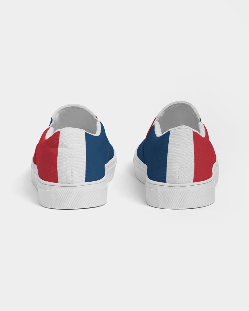 Dominican Republic Flag Men's Slip-On Canvas Shoe - Conscious Apparel Store