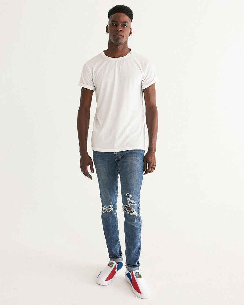 Dominican Republic Flag Men's Slip-On Canvas Shoe - Conscious Apparel Store