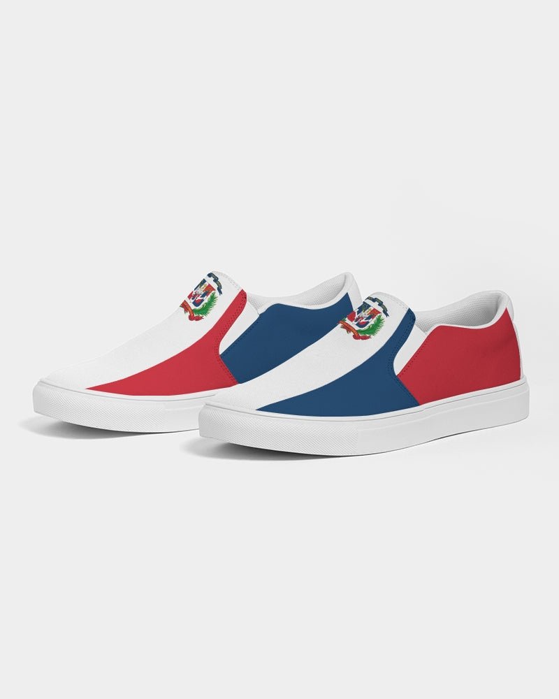 Dominican Republic Flag Men's Slip-On Canvas Shoe - Conscious Apparel Store