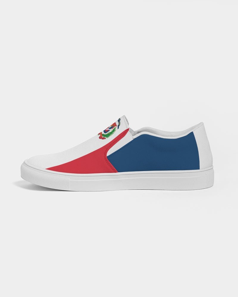 Dominican Republic Flag Men's Slip-On Canvas Shoe - Conscious Apparel Store