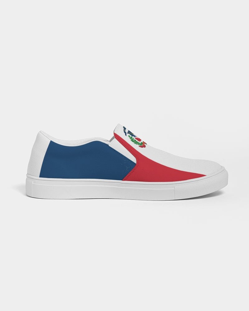 Dominican Republic Flag Men's Slip-On Canvas Shoe - Conscious Apparel Store