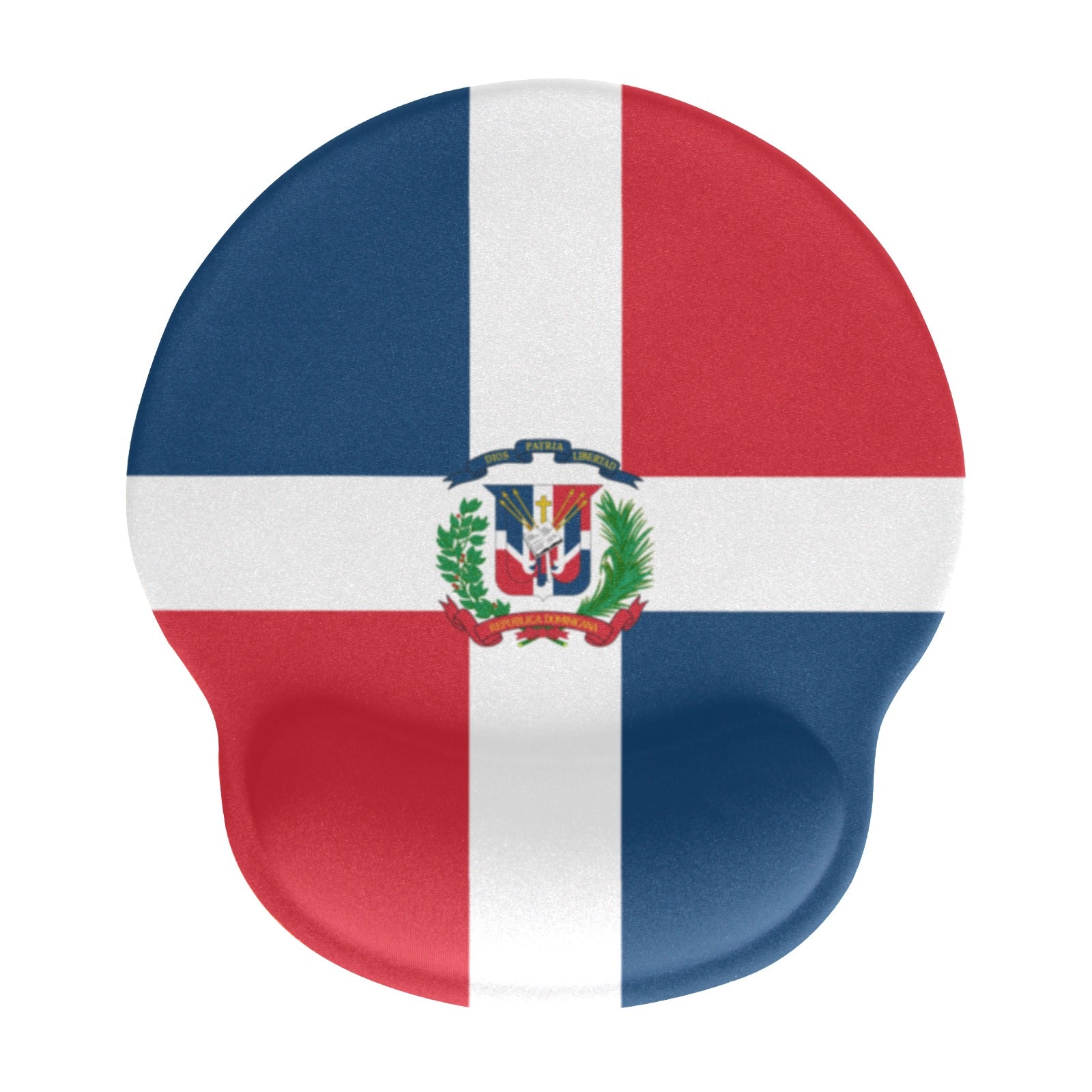 Dominican Republic Flag Mouse Pad with Wrist Rest Support - Conscious Apparel Store
