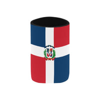 Dominican Republic Flag Neoprene Can Cooler 4" x 2.7" dia. - Conscious Apparel Store