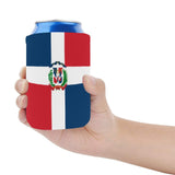 Dominican Republic Flag Neoprene Can Cooler 4" x 2.7" dia. - Conscious Apparel Store