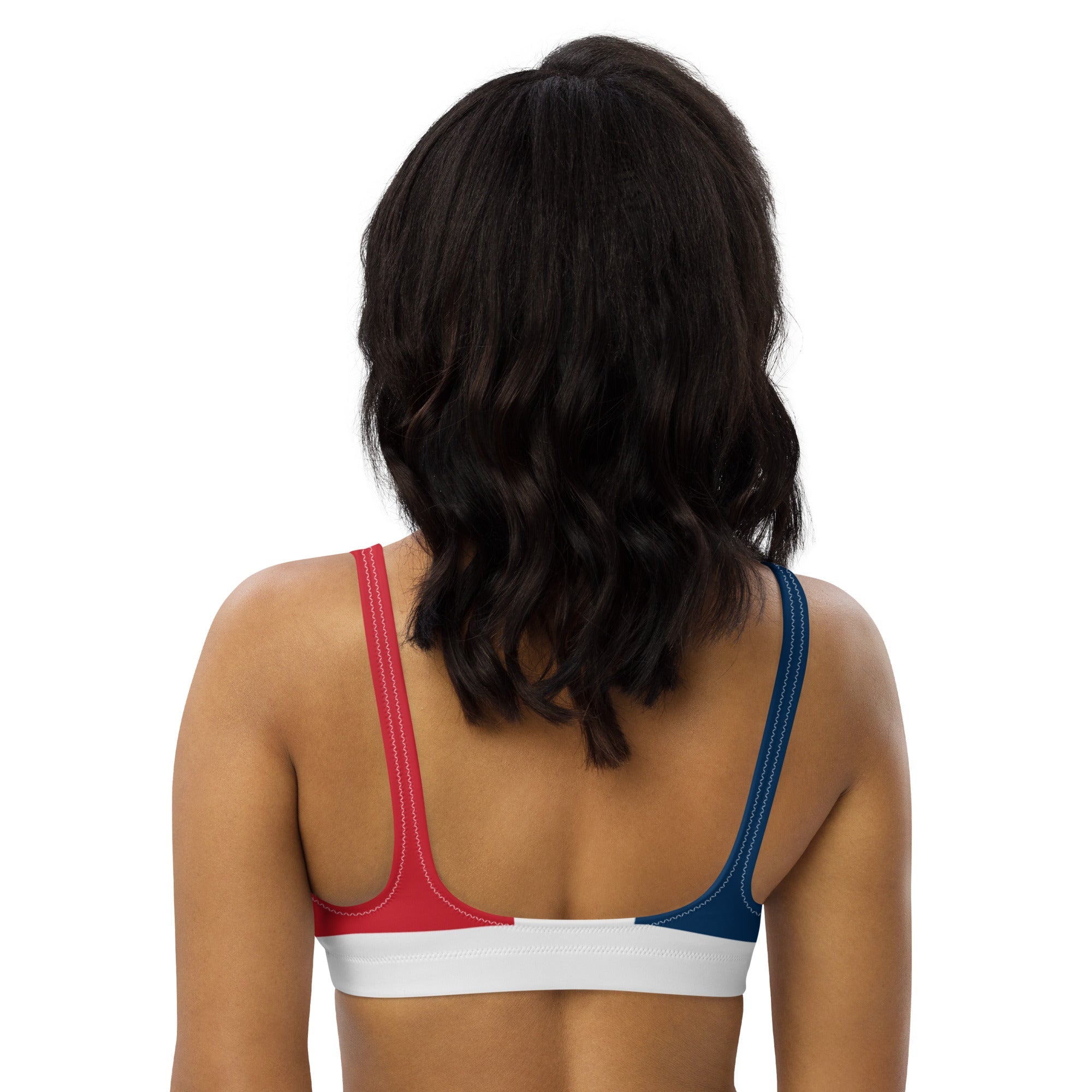 Dominican Republic Flag padded bikini top - Conscious Apparel Store