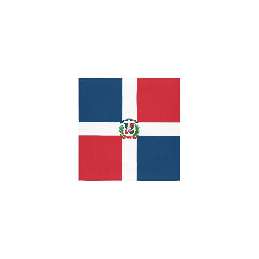 Dominican Republic Flag Square Towel 13“x13” - Conscious Apparel Store