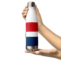 Dominican Republic Flag Stainless Steel Water Bottle - Conscious Apparel Store
