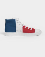 Dominican Republic Flag Women's Hightop Canvas Shoe - Conscious Apparel Store