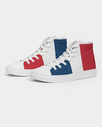 Dominican Republic Flag Women's Hightop Canvas Shoe - Conscious Apparel Store