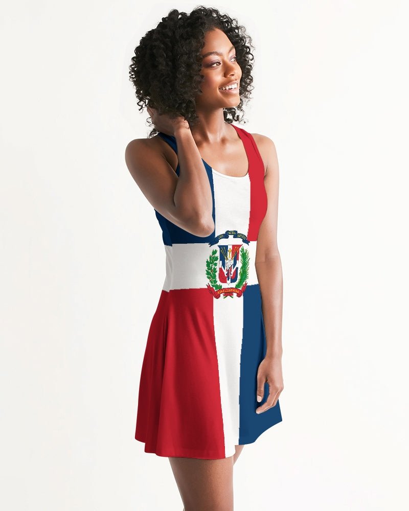 Dominican Republic Flag Women's Racerback Dress - Conscious Apparel Store