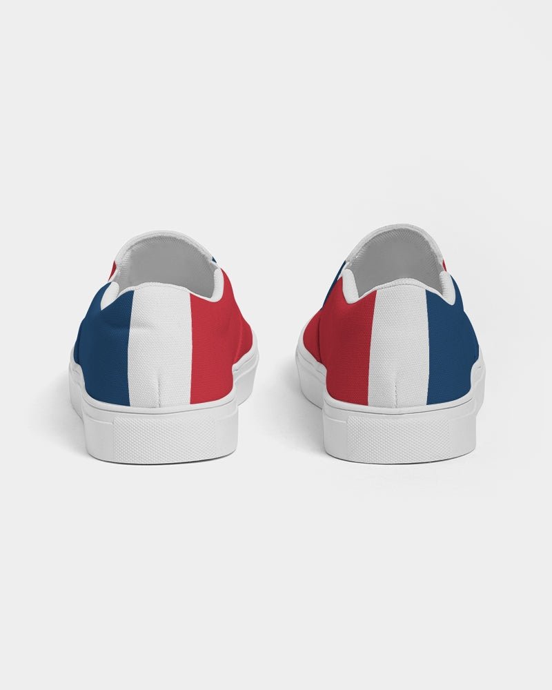 Dominican Republic Flag Women's Slip-On Canvas Shoe - Conscious Apparel Store