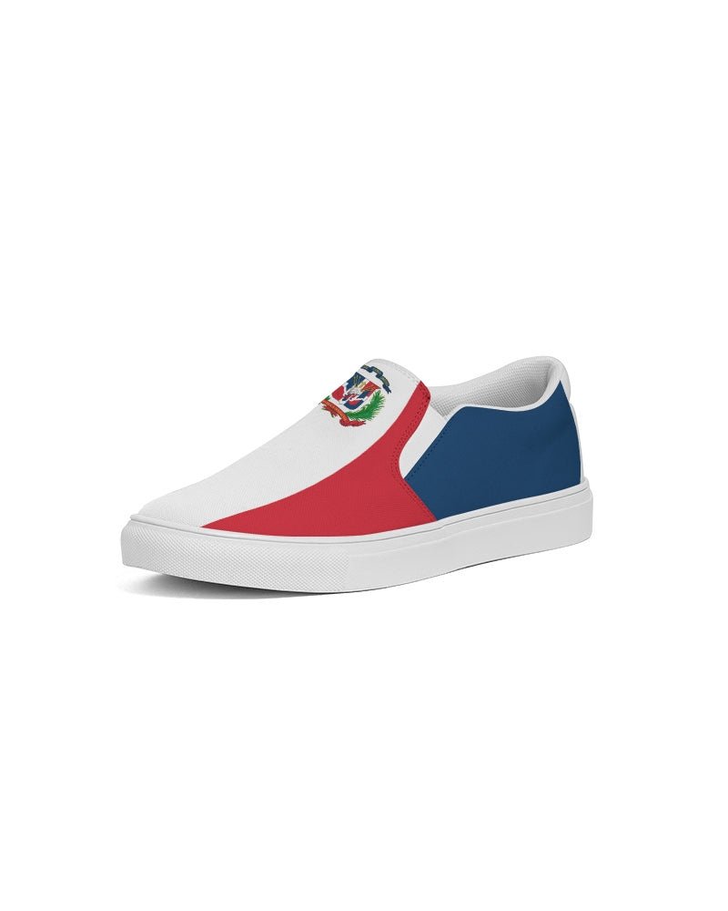 Dominican Republic Flag Women's Slip-On Canvas Shoe - Conscious Apparel Store