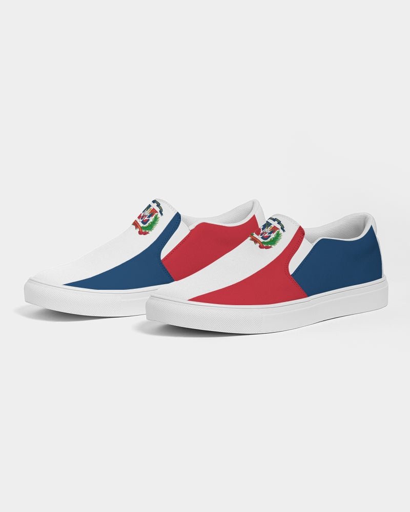 Dominican Republic Flag Women's Slip-On Canvas Shoe - Conscious Apparel Store
