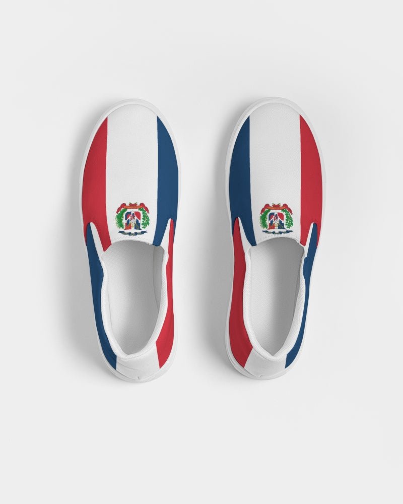 Dominican Republic Flag Women's Slip-On Canvas Shoe - Conscious Apparel Store