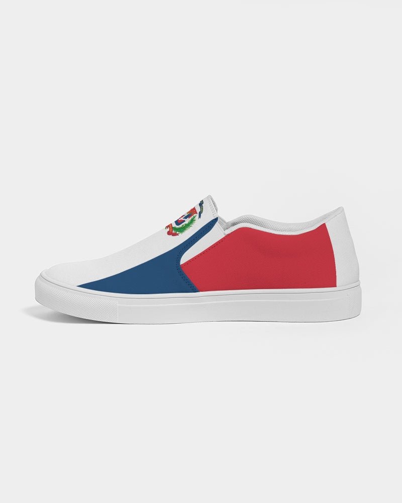 Dominican Republic Flag Women's Slip-On Canvas Shoe - Conscious Apparel Store