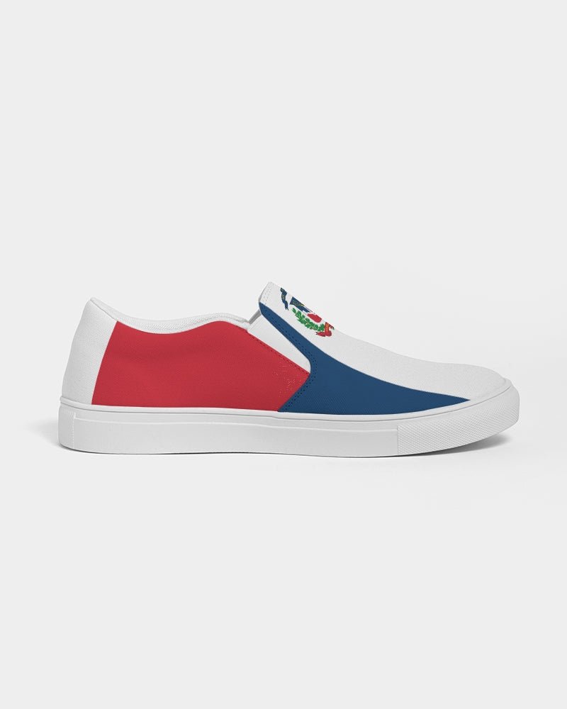 Dominican Republic Flag Women's Slip-On Canvas Shoe - Conscious Apparel Store