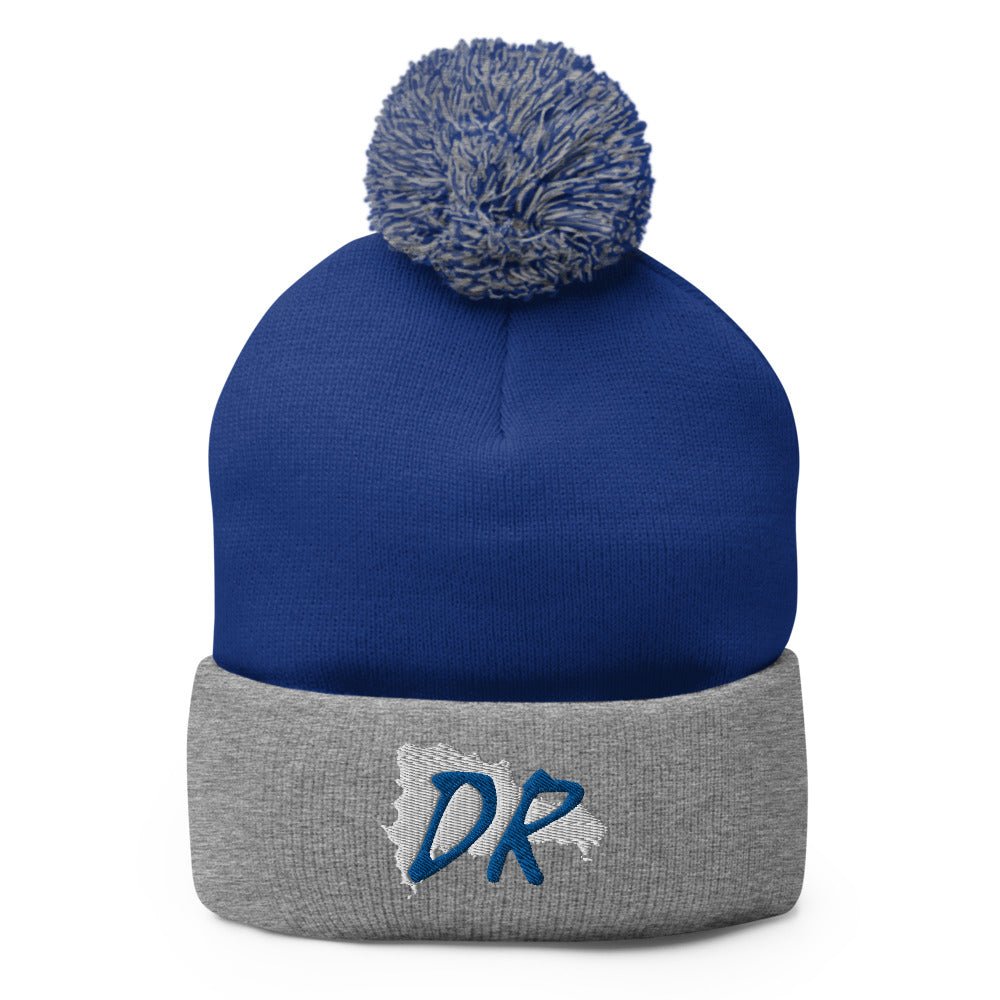 Dominican Republic Map Pom-Pom Beanie - Conscious Apparel Store
