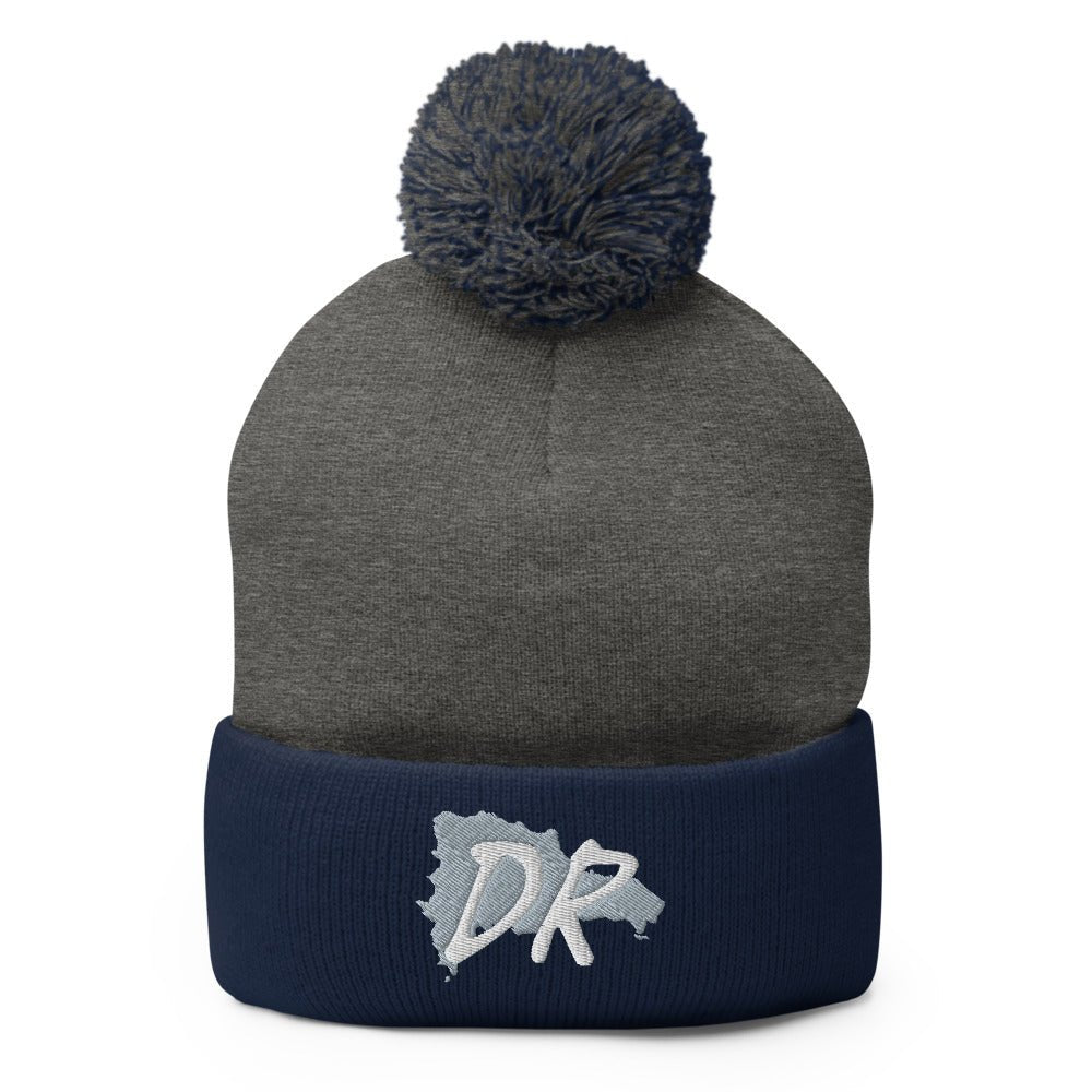Dominican Republic Map Pom-Pom Beanie - Conscious Apparel Store