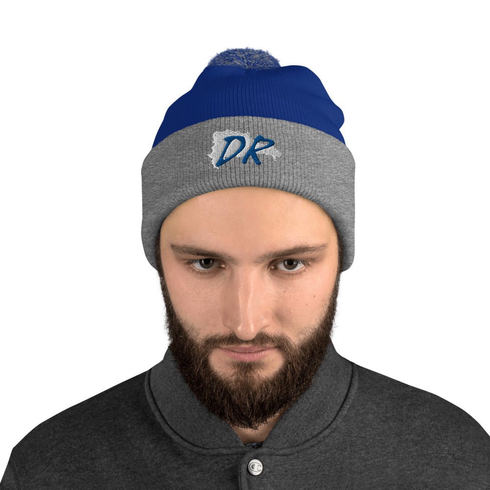 Dominican Republic Map Pom-Pom Beanie - Conscious Apparel Store