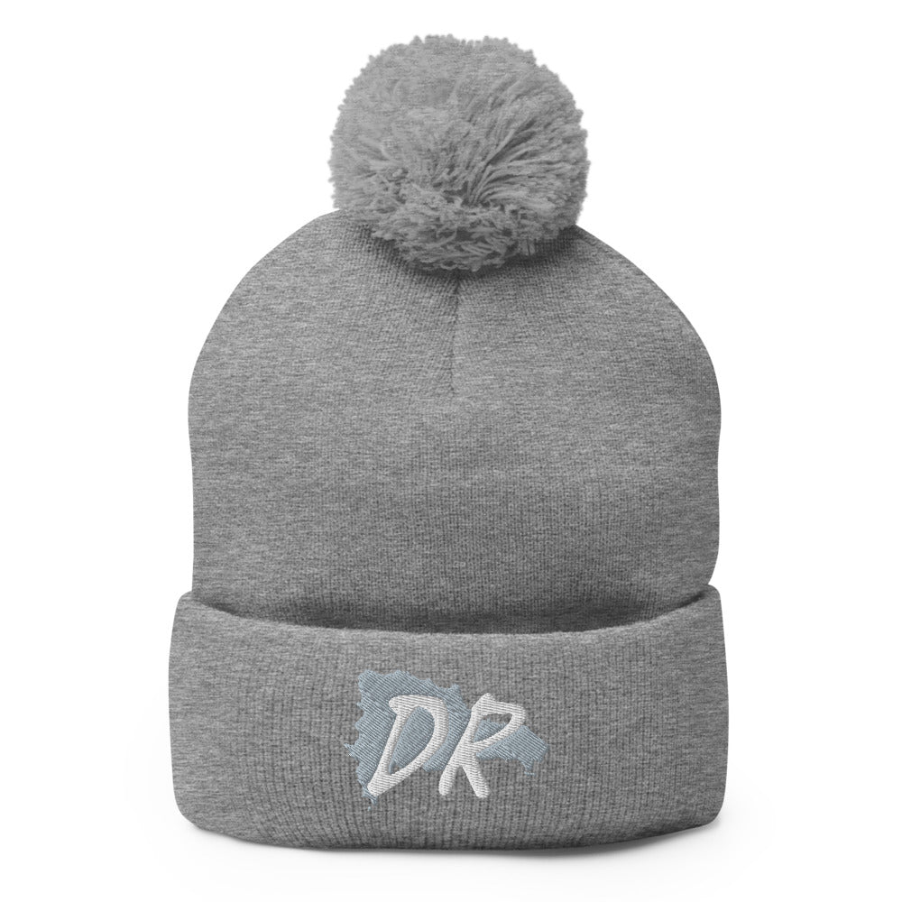 Dominican Republic Map Pom-Pom Beanie - Conscious Apparel Store