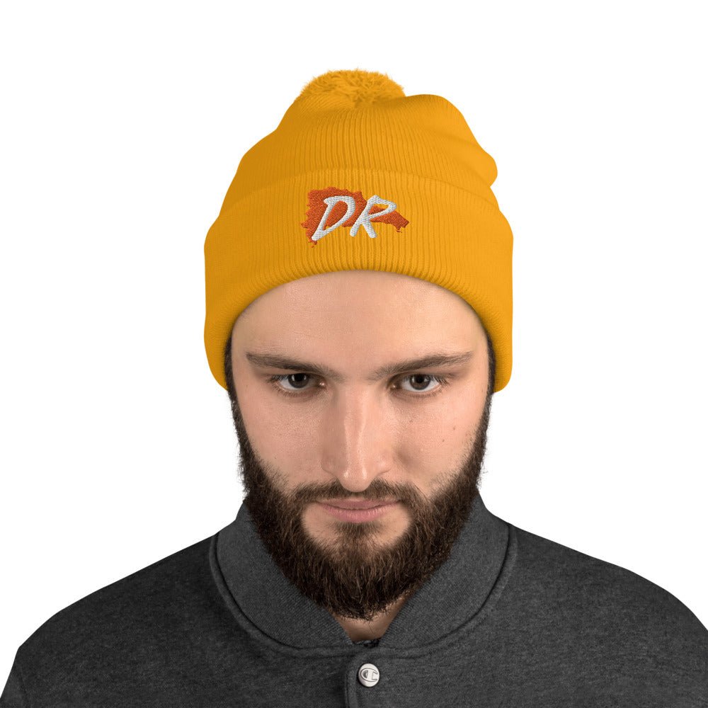 Dominican Republic Map Pom-Pom Beanie - Conscious Apparel Store