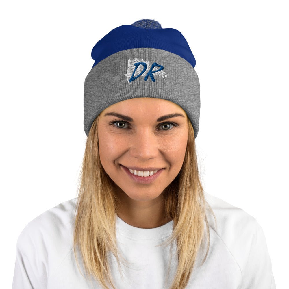 Dominican Republic Map Pom-Pom Beanie - Conscious Apparel Store