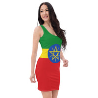Ethiopia Flag Bodycon Dress - Conscious Apparel Store