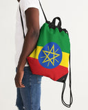 Ethiopia Flag Canvas Drawstring Bag - Conscious Apparel Store